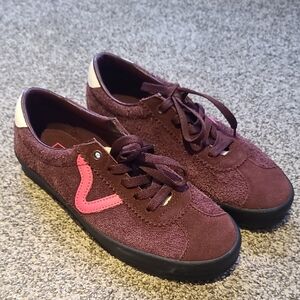 Vans Burgundy and Pink Sneakers Size 8